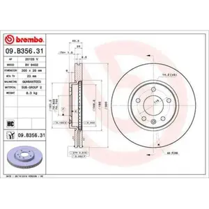 Remschijf 09B35631 Brembo