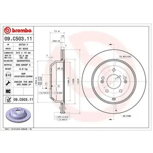 Remschijf 09C50311 Brembo pas cher