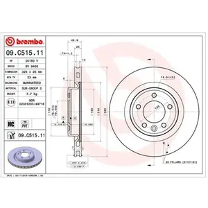 Remschijf 09C51511 Brembo pas cher