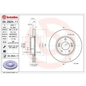Remschijf 09D62411 Brembo pas cher