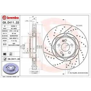 Comparateur de prix : Remschijf 09D41133 Brembo