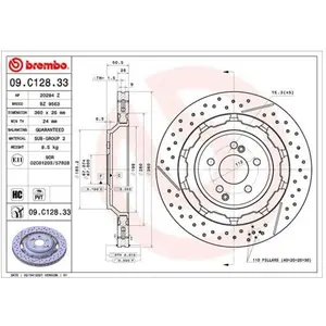 Remschijf 09C12833 Brembo pas cher