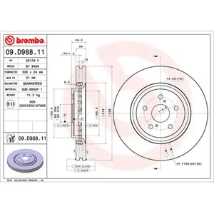 Remschijf 09D98811 Brembo pas cher