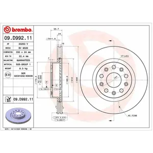 Remschijf 09D99211 Brembo pas cher