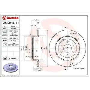 Remschijf 09D94211 Brembo pas cher