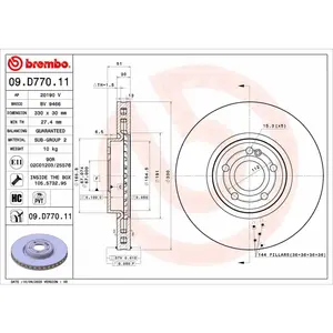 Remschijf 09D77011 Brembo pas cher