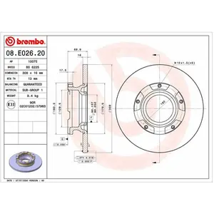 Remschijf 08E02620 Brembo pas cher