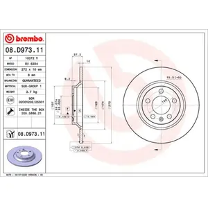 Remschijf 08D97311 Brembo pas cher