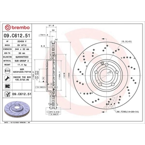 BREMBO Disques de frein pour MERCEDES-BENZ: Classe CLS (Ref: 09.C612.51) pas cher