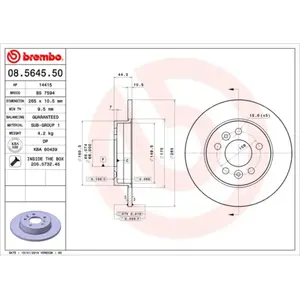 Brembo Remschijf achter pas cher