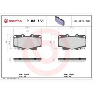 Comparateur de prix : Brembo Remblokken set