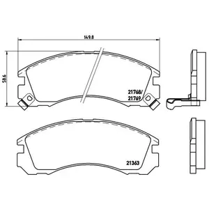 Remblokkenset schijfrem P54017X Brembo pas cher
