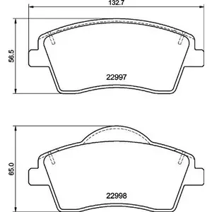 Remblokkenset schijfrem P86033 Brembo pas cher