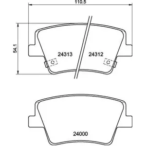Remblokkenset schijfrem P30117 Brembo pas cher