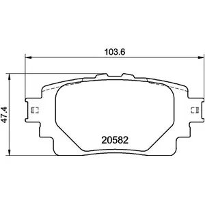 Remblokkenset schijfrem P83174 Brembo pas cher