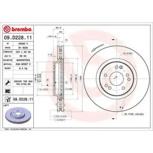 Remschijf 09D22811 Brembo pas cher