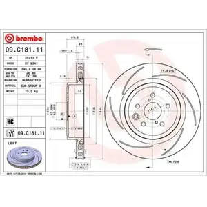 Remschijf 09C18111 Brembo pas cher