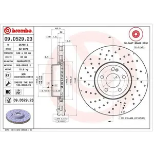 Remschijf 09D52923 Brembo pas cher