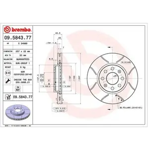Remschijf 09584377 Brembo pas cher