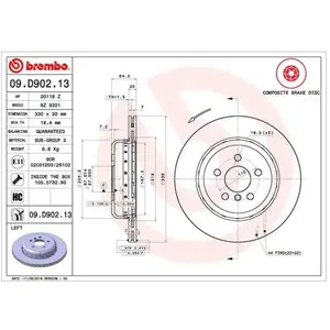 Remschijf 09D90213 Brembo pas cher