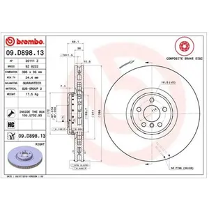 Comparateur de prix : Remschijf 09D89813 Brembo