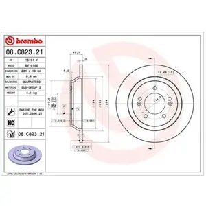 Remschijf 08C82321 Brembo pas cher