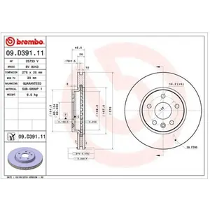 Remschijf 09D39111 Brembo pas cher