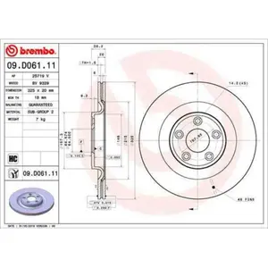 Remschijf 09D06111 Brembo pas cher