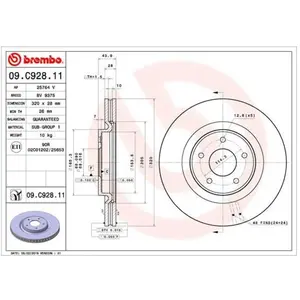 Remschijf 09C92811 Brembo pas cher