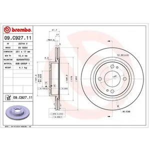 Remschijf 09C92711 Brembo pas cher