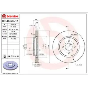 Comparateur de prix : Remschijf 09D25311 Brembo