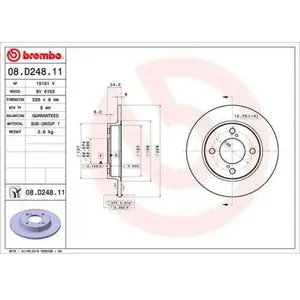 Remschijf 08D24811 Brembo