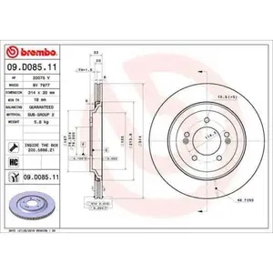 BREMBO Disques de frein pour HYUNDAI: i30 (Ref: 09.D085.11)