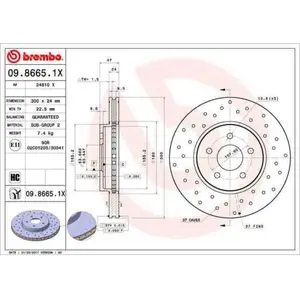 Remschijf 0986651X Brembo