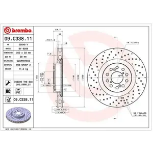 Remschijf 09C33811 Brembo pas cher