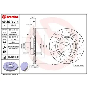 BREMBO Disques de frein (Ref: 09.B270.1X)