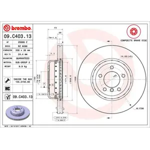 Comparateur de prix : Remschijf 09C40313 Brembo