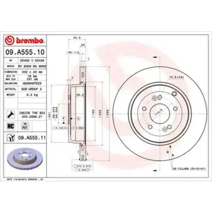 Remschijf 09A55511 Brembo