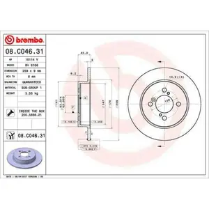 Remschijf 08C04631 Brembo pas cher