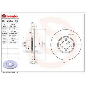 BREMBO Disques de frein pour JAGUAR: XJS, XJSC (Ref: 08.2557.50) pas cher