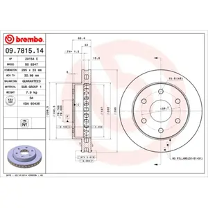 2 disques de frein brembo 09.7815.14 pas cher