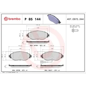 Comparateur de prix : Remblokkenset schijfrem BREMBO XTRA LINE