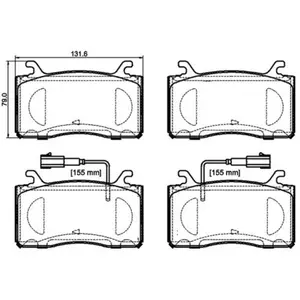 Remblokkenset schijfrem P23185 Brembo pas cher