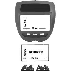 Entretoise 2 din phonocar pour autoradio pas cher