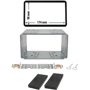 Entretoise 2 din phonocar pour autoradio pas cher