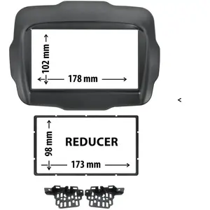 Entretoise 2 din phonocar pour autoradio pas cher