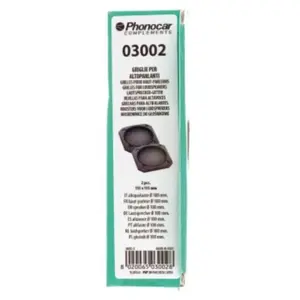 Grille carrée phonocar avec ouvertures pour haut-parleurs 100 mm ref. 03002 pas cher