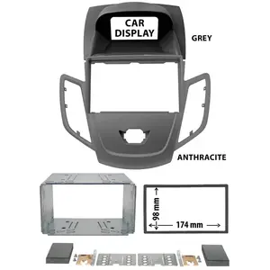 Entretoise 2 din phonocar pour autoradio pas cher