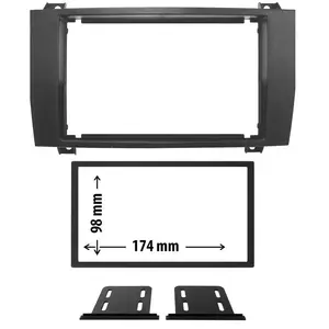 Entretoise 2 din phonocar pour autoradio pas cher
