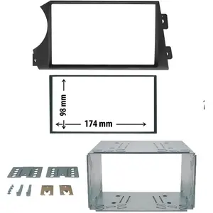 Entretoise 2 din phonocar pour autoradio pas cher